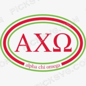 Alpha Chi Omega Circle Logo Svg - Fraternity Sorority