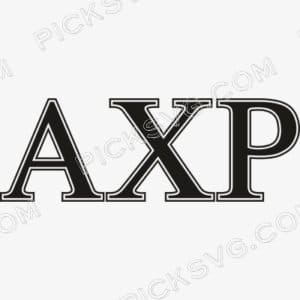 Alpha Chi Rho Letter Black Svg - Fraternity Sorority