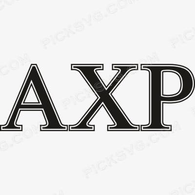 Alpha Chi Rho Letter Black Svg - Fraternity Sorority