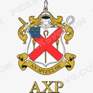 Alpha Chi Rho Letter Crest Svg - Fraternity Sorority