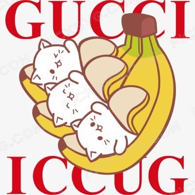 Gucci Banana Three Cartoon logo Svg - Gucci Logos Svg