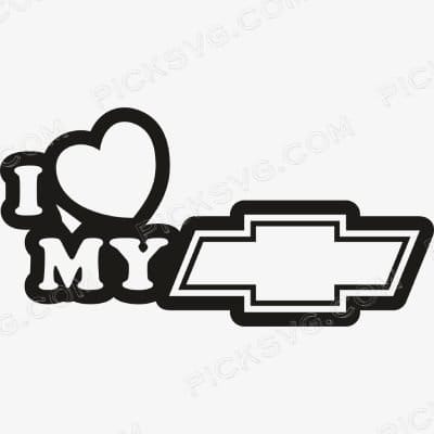 I Love My Chevrolet Svg - Motor logos SVG