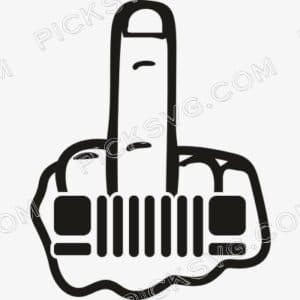 Jeep Middle Finger Svg - Motor logos SVG