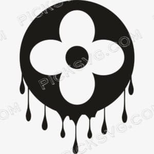 Louis Vuitton Circle Drip Svg - Louis Vuitton Logos Svg