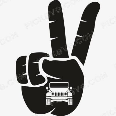 Two Finger Jeep Svg - Motor logos SVG